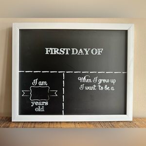 Burnes Of Boston "FIRST DAY OF" Chalkboard